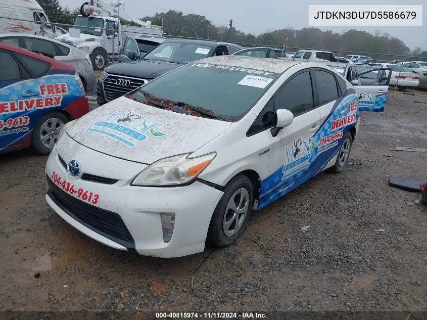 2013 Toyota Prius Two VIN: JTDKN3DU7D5586679 Lot: 40815974