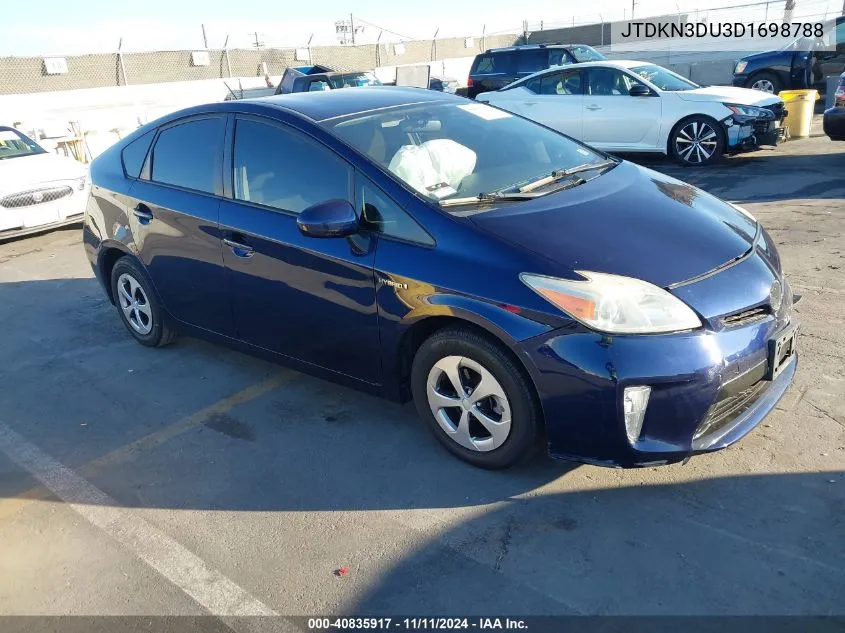 2013 Toyota Prius Two VIN: JTDKN3DU3D1698788 Lot: 40835917