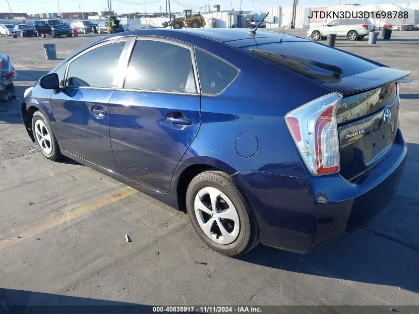 2013 Toyota Prius Two VIN: JTDKN3DU3D1698788 Lot: 40835917