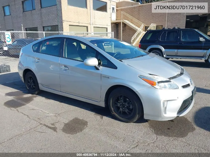 2013 Toyota Prius Two VIN: JTDKN3DU7D1721960 Lot: 40836794