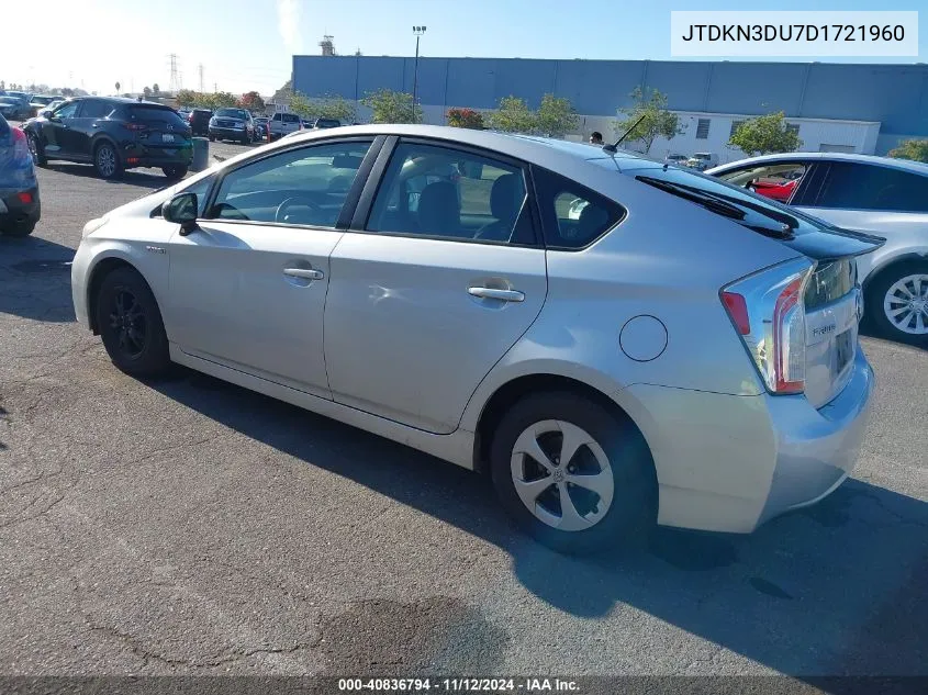 2013 Toyota Prius Two VIN: JTDKN3DU7D1721960 Lot: 40836794