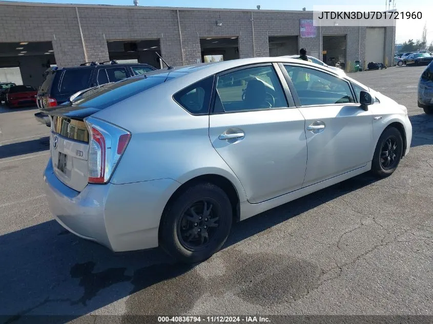 2013 Toyota Prius Two VIN: JTDKN3DU7D1721960 Lot: 40836794