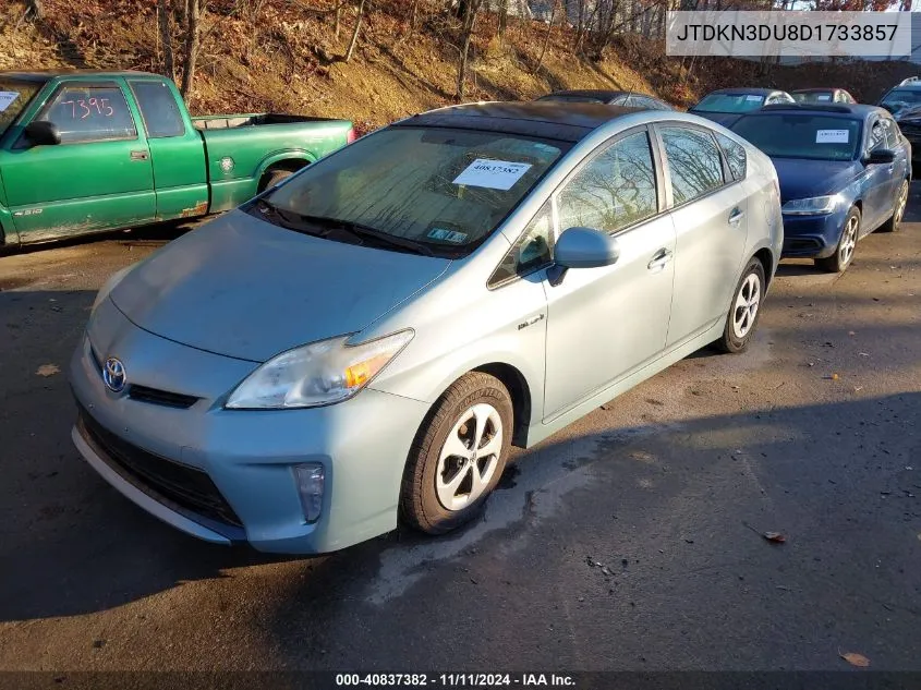 2013 Toyota Prius Three VIN: JTDKN3DU8D1733857 Lot: 40837382