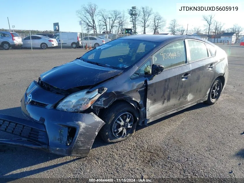 2013 Toyota Prius Two VIN: JTDKN3DUXD5605919 Lot: 40844405