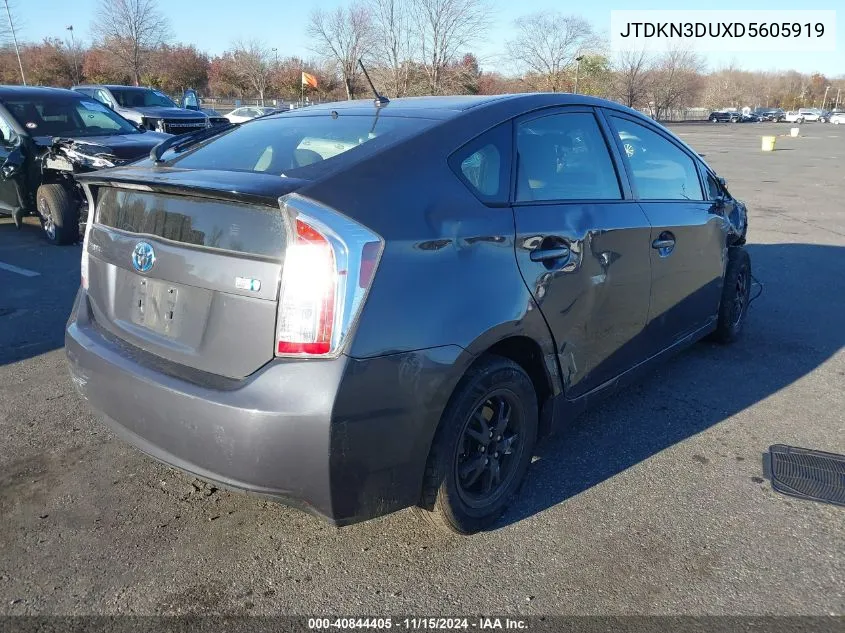 2013 Toyota Prius Two VIN: JTDKN3DUXD5605919 Lot: 40844405