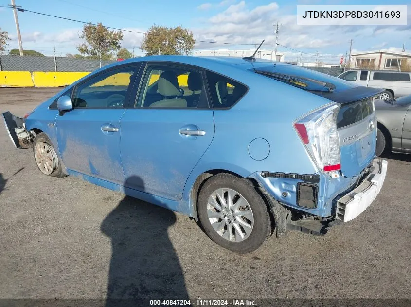 2013 Toyota Prius Plug-In VIN: JTDKN3DP8D3041693 Lot: 40847204