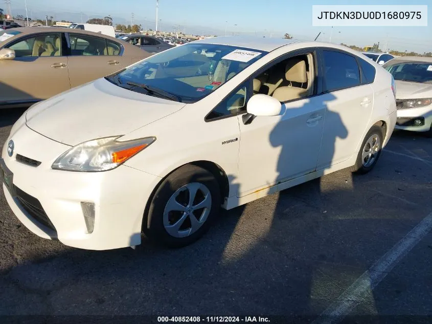 2013 Toyota Prius Four VIN: JTDKN3DU0D1680975 Lot: 40852408