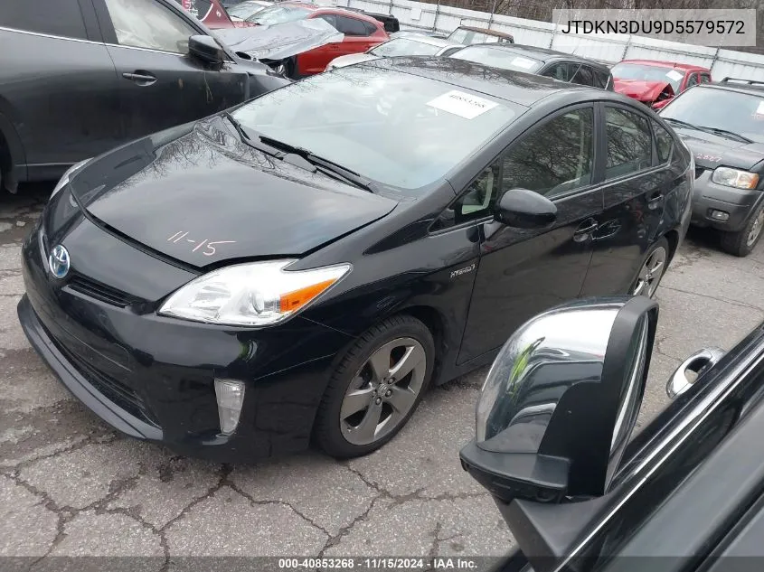 2013 Toyota Prius Three Se VIN: JTDKN3DU9D5579572 Lot: 40853268