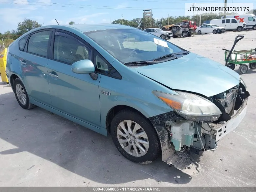 2013 Toyota Prius Plug-In VIN: JTDKN3DP8D3035179 Lot: 40860085