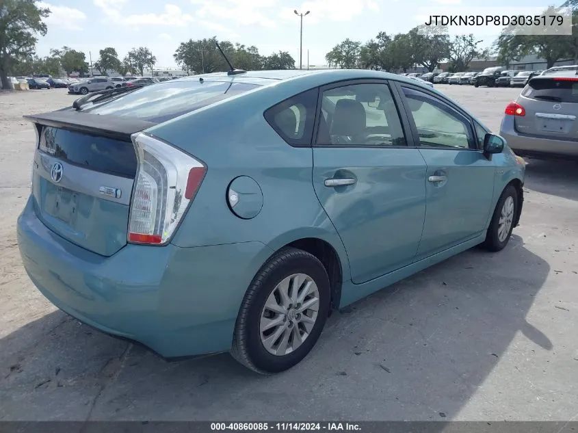 2013 Toyota Prius Plug-In VIN: JTDKN3DP8D3035179 Lot: 40860085