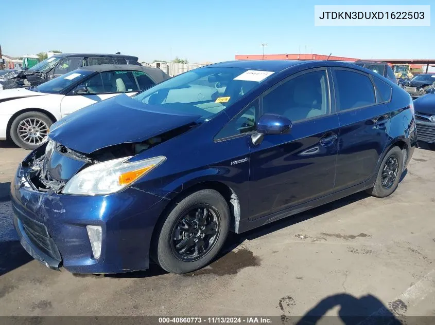 2013 Toyota Prius Two VIN: JTDKN3DUXD1622503 Lot: 40860773