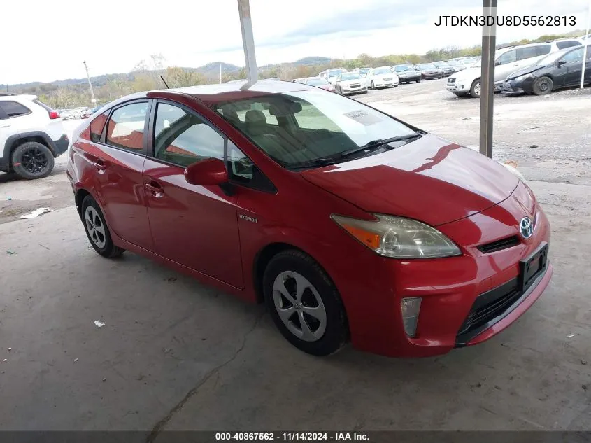 2013 Toyota Prius Four VIN: JTDKN3DU8D5562813 Lot: 40867562