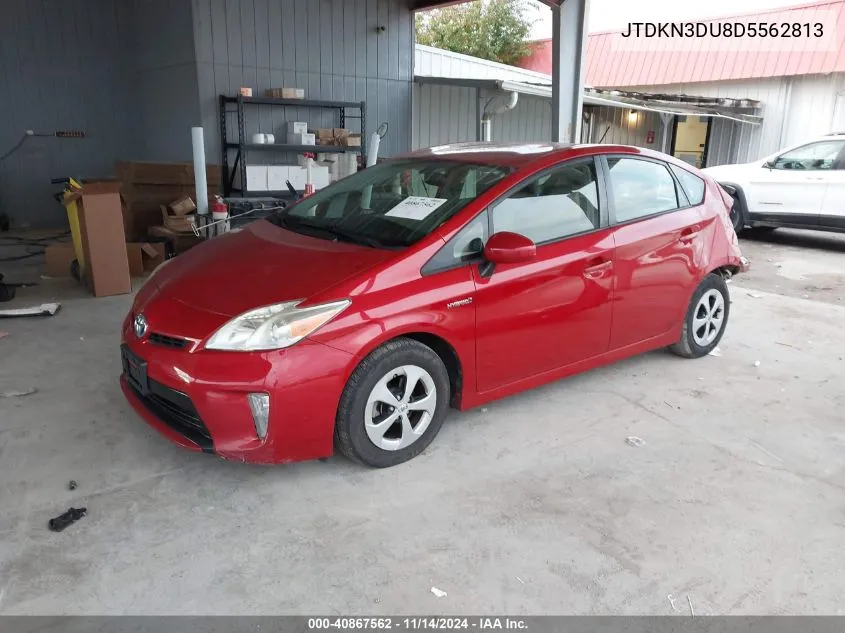 2013 Toyota Prius Four VIN: JTDKN3DU8D5562813 Lot: 40867562