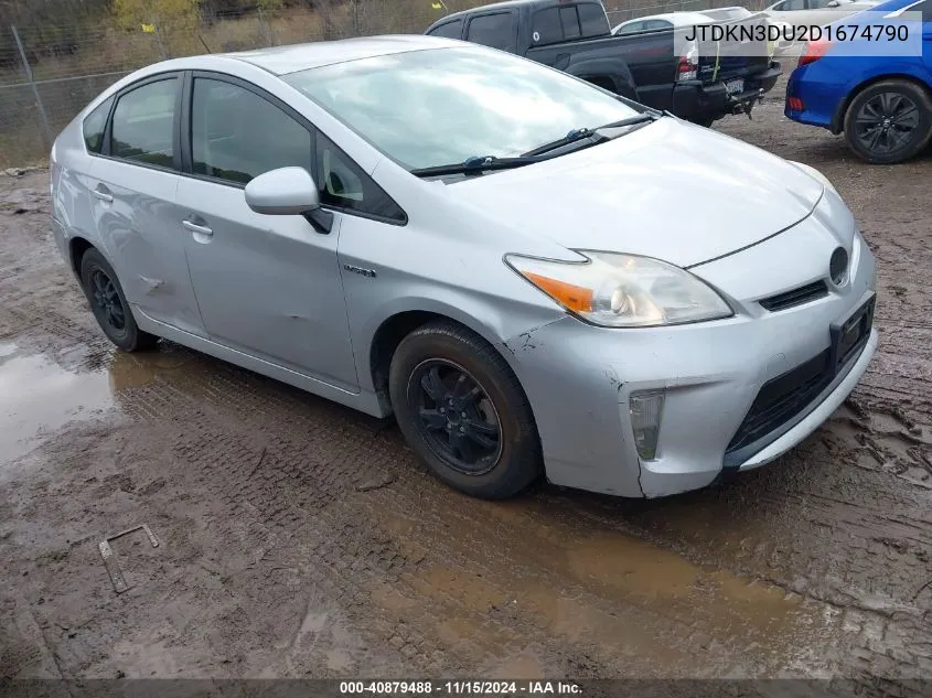 2013 Toyota Prius Three VIN: JTDKN3DU2D1674790 Lot: 40879488