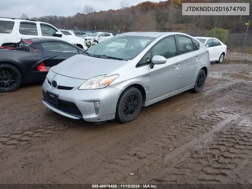 2013 Toyota Prius Three VIN: JTDKN3DU2D1674790 Lot: 40879488