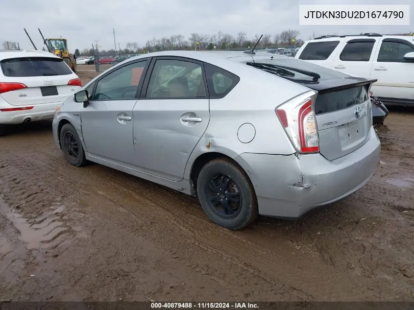 2013 Toyota Prius Three VIN: JTDKN3DU2D1674790 Lot: 40879488