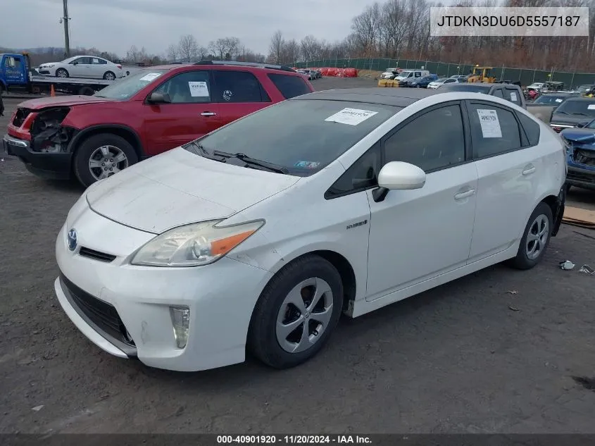 2013 Toyota Prius VIN: JTDKN3DU6D5557187 Lot: 40901920