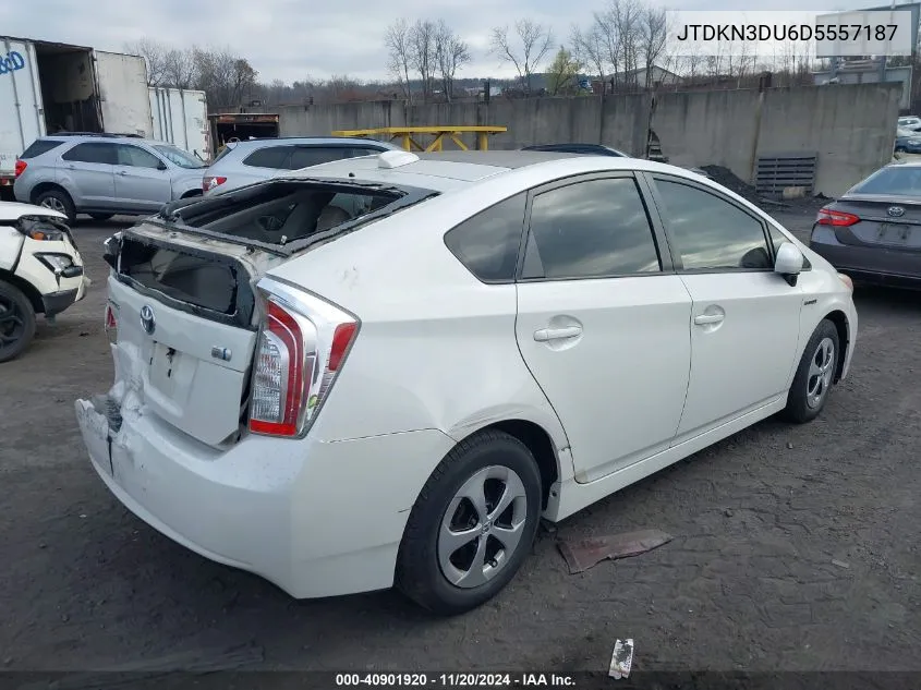 2013 Toyota Prius VIN: JTDKN3DU6D5557187 Lot: 40901920