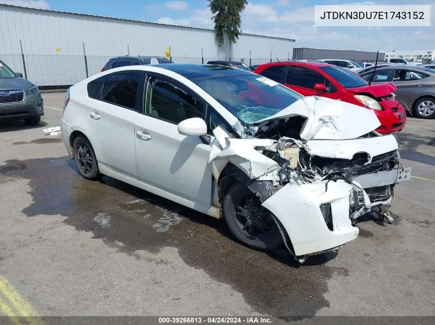 2014 Toyota Prius Three VIN: JTDKN3DU7E1743152 Lot: 39266813