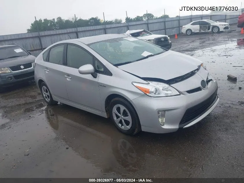 2014 Toyota Prius Four VIN: JTDKN3DU4E1776030 Lot: 39326977