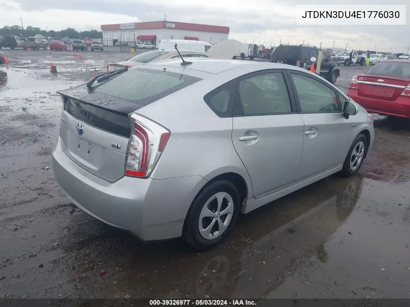 JTDKN3DU4E1776030 2014 Toyota Prius Four