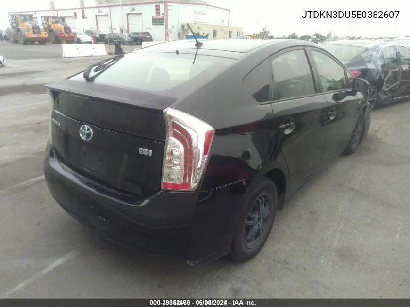 JTDKN3DU5E0382607 2014 Toyota Prius Two