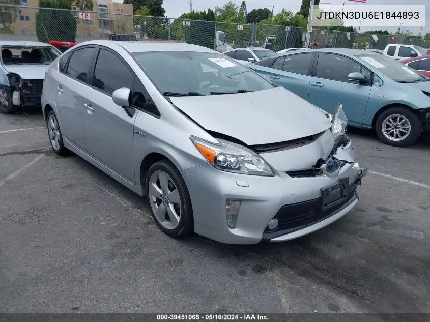 JTDKN3DU6E1844893 2014 Toyota Prius Five