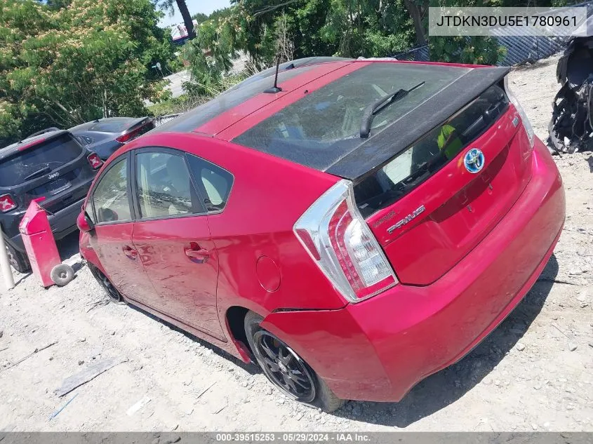 2014 Toyota Prius Three VIN: JTDKN3DU5E1780961 Lot: 39515253