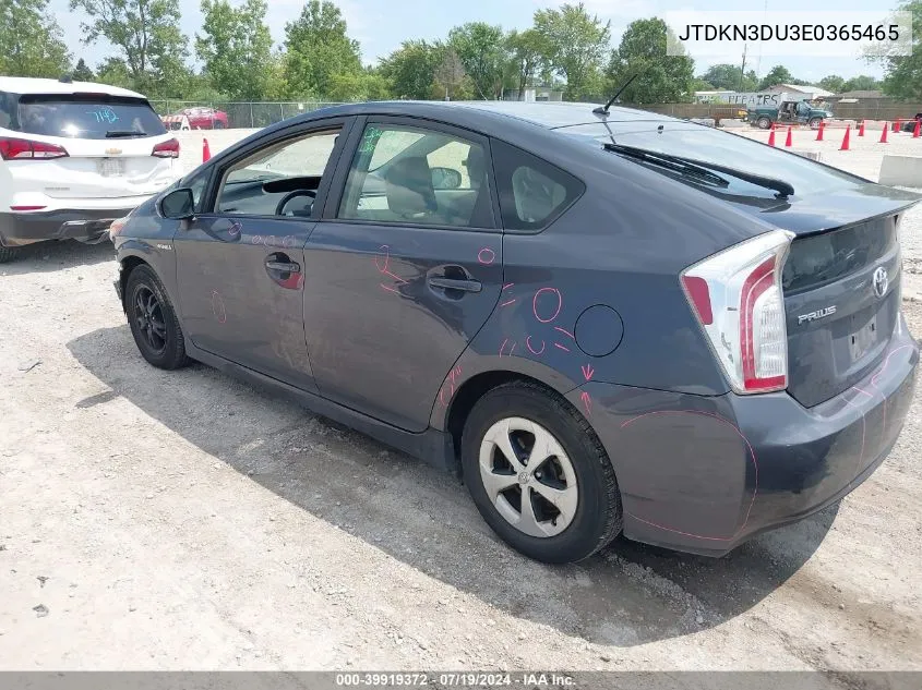 2014 Toyota Prius Two VIN: JTDKN3DU3E0365465 Lot: 39919372