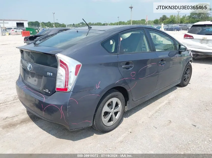 JTDKN3DU3E0365465 2014 Toyota Prius Two