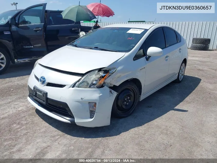 2014 Toyota Prius Three VIN: JTDKN3DU9E0360657 Lot: 40028754