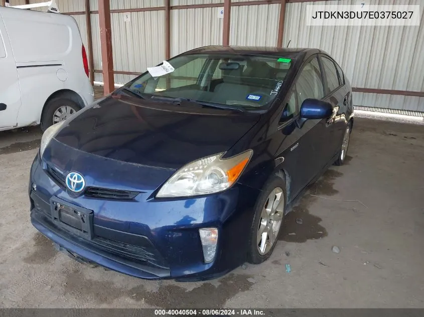 JTDKN3DU7E0375027 2014 Toyota Prius Two