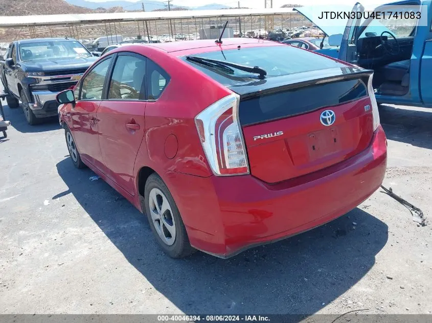 JTDKN3DU4E1741083 2014 Toyota Prius Two