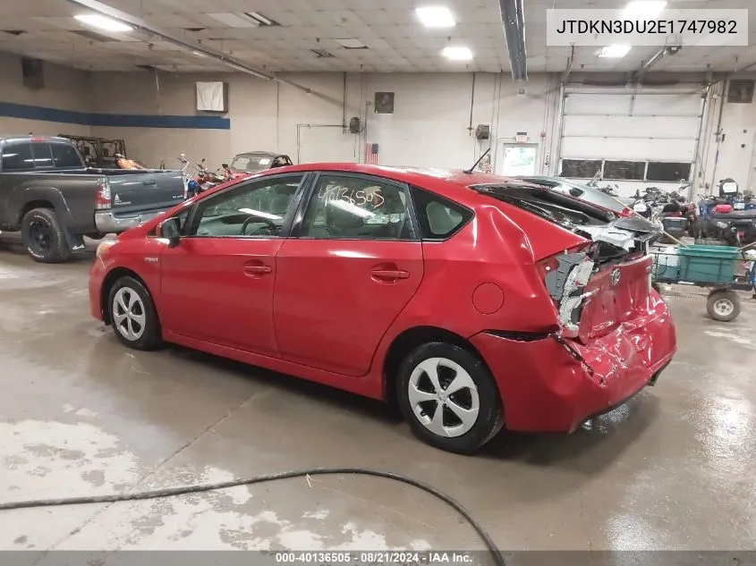 JTDKN3DU2E1747982 2014 Toyota Prius Two