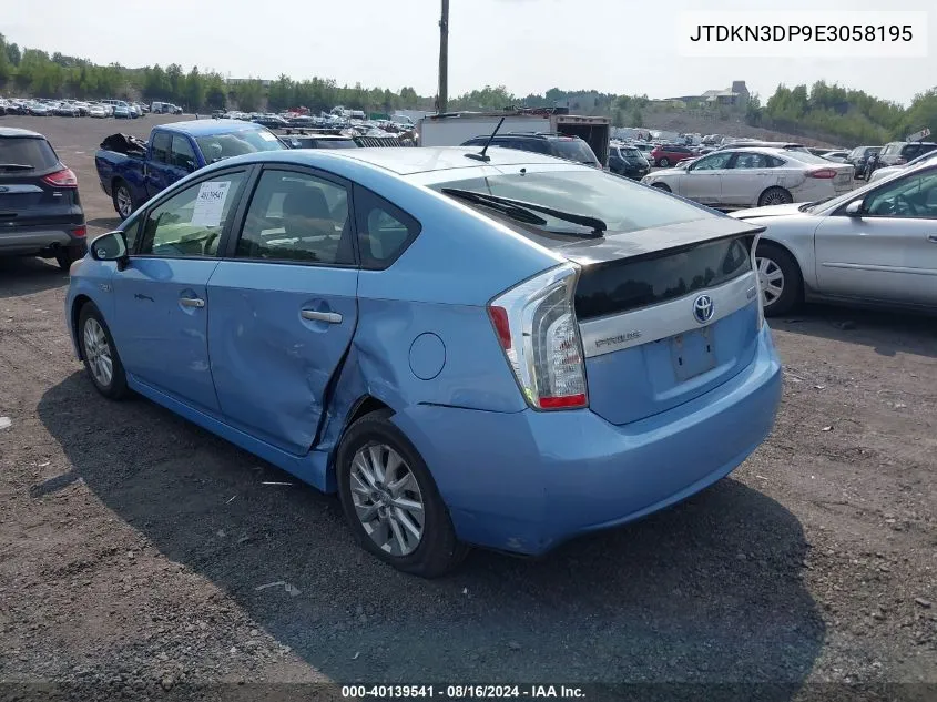 2014 Toyota Prius Plug-In VIN: JTDKN3DP9E3058195 Lot: 40139541