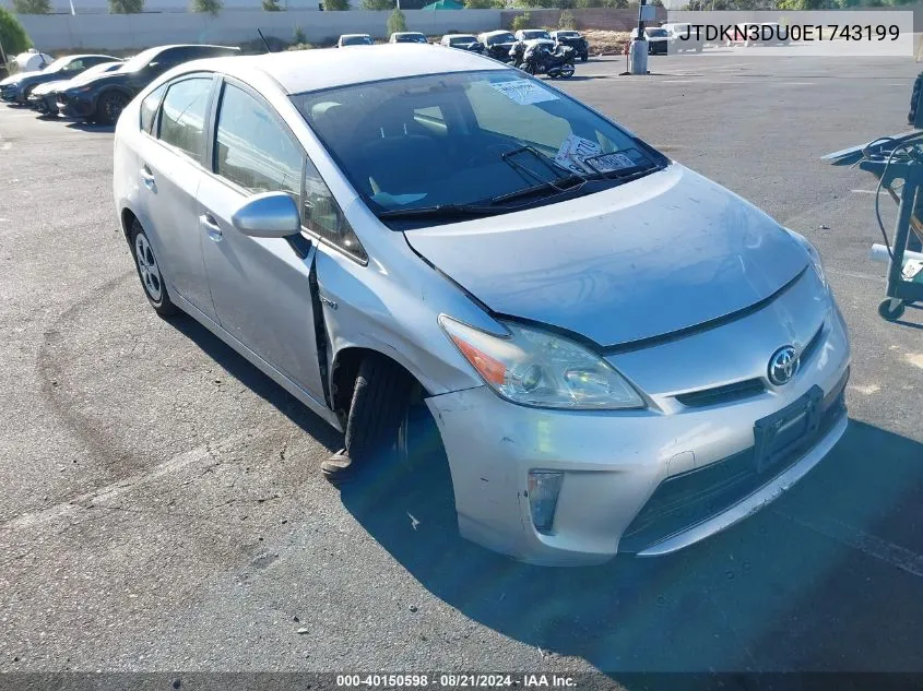 2014 Toyota Prius Two VIN: JTDKN3DU0E1743199 Lot: 40150598