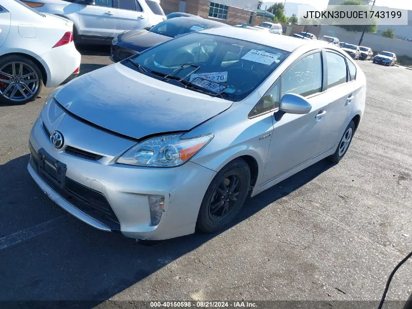 2014 Toyota Prius Two VIN: JTDKN3DU0E1743199 Lot: 40150598