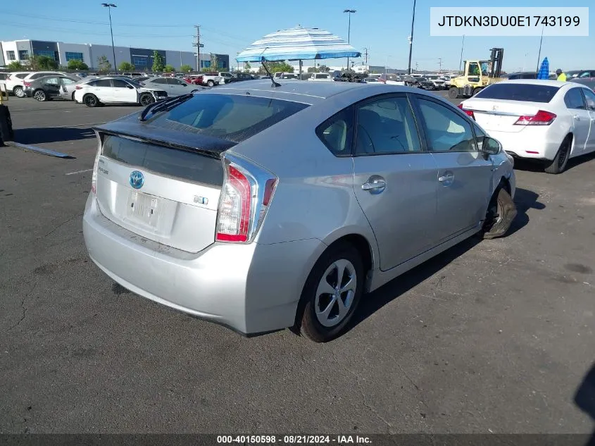 2014 Toyota Prius Two VIN: JTDKN3DU0E1743199 Lot: 40150598