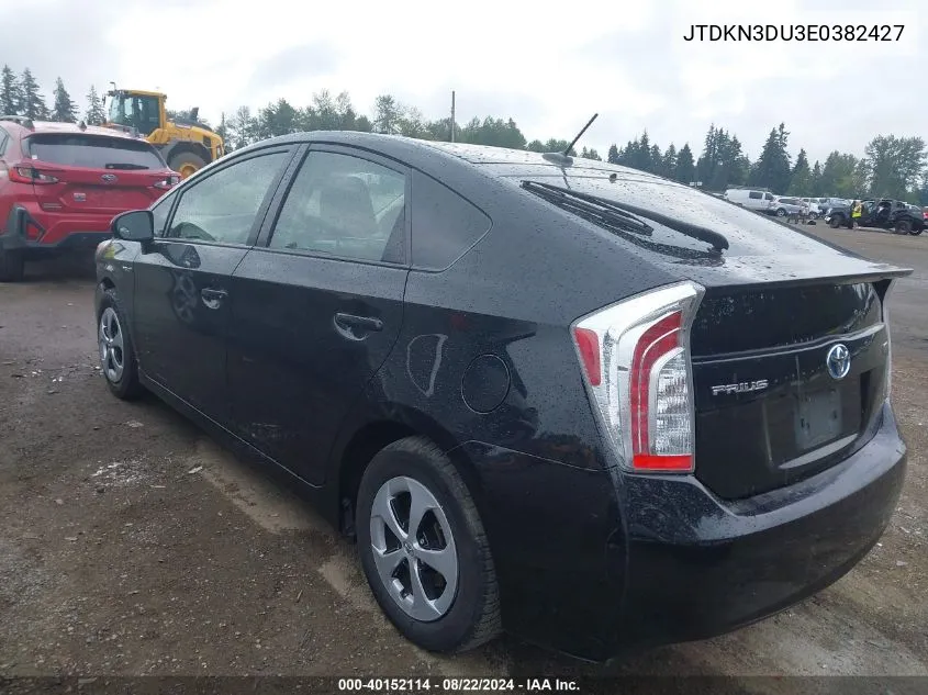 JTDKN3DU3E0382427 2014 Toyota Prius Three