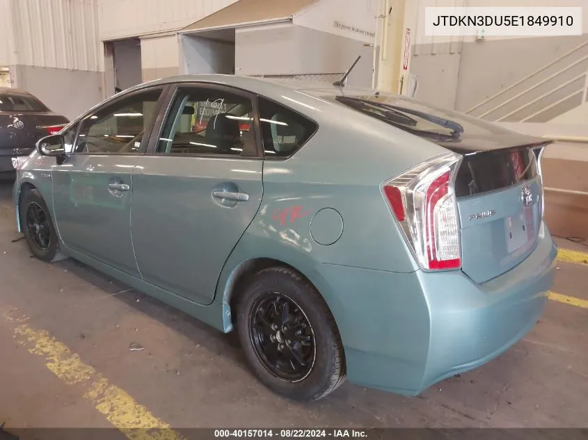 2014 Toyota Prius Two VIN: JTDKN3DU5E1849910 Lot: 40157014