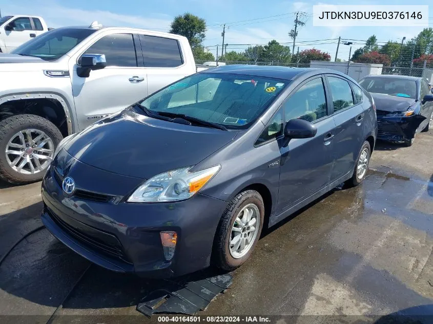 2014 Toyota Prius Two VIN: JTDKN3DU9E0376146 Lot: 40164501