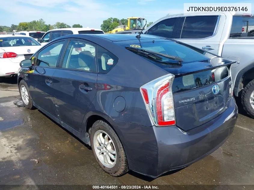 JTDKN3DU9E0376146 2014 Toyota Prius Two