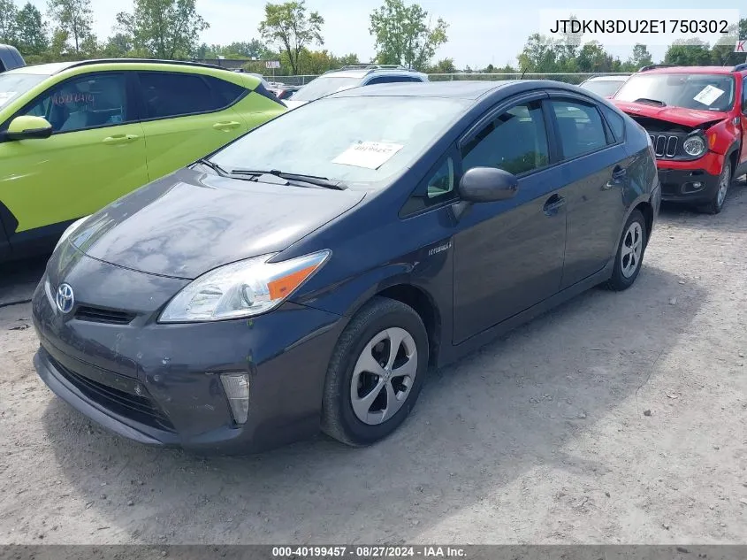 2014 Toyota Prius Three VIN: JTDKN3DU2E1750302 Lot: 40199457