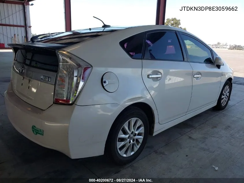 2014 Toyota Prius Plug-In VIN: JTDKN3DP8E3059662 Lot: 40200672