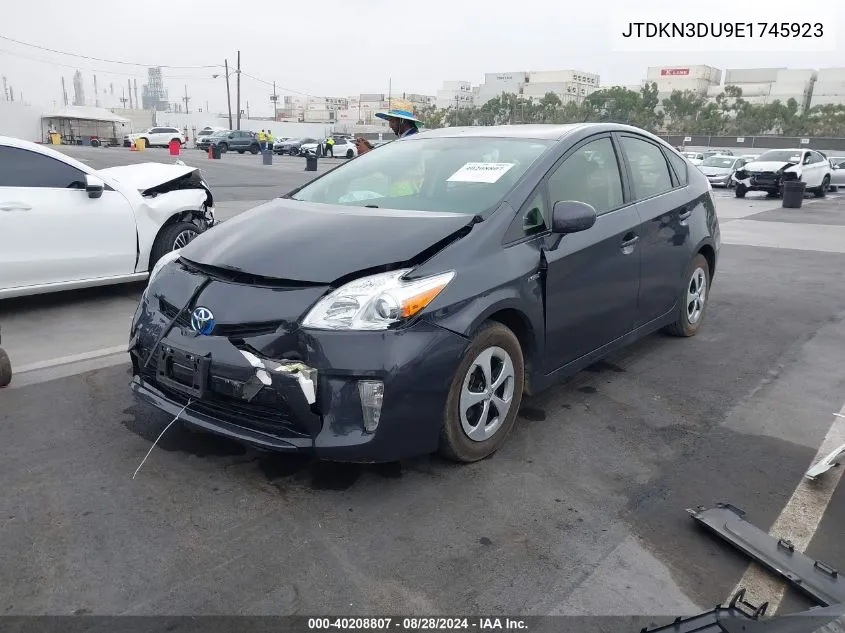 2014 Toyota Prius Two VIN: JTDKN3DU9E1745923 Lot: 40208807