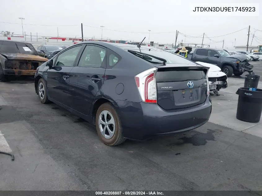 JTDKN3DU9E1745923 2014 Toyota Prius Two