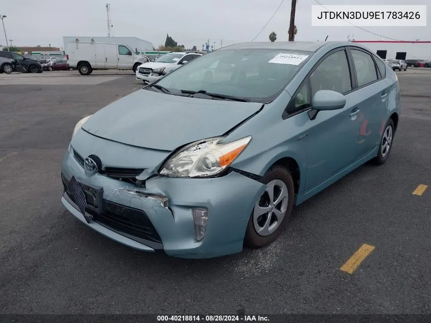 2014 Toyota Prius Two VIN: JTDKN3DU9E1783426 Lot: 40218814