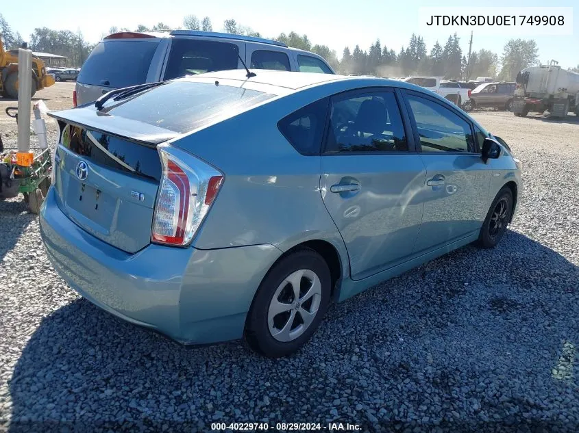 2014 Toyota Prius Two VIN: JTDKN3DU0E1749908 Lot: 40229740