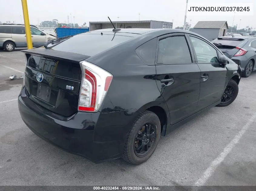 JTDKN3DUXE0378245 2014 Toyota Prius Four