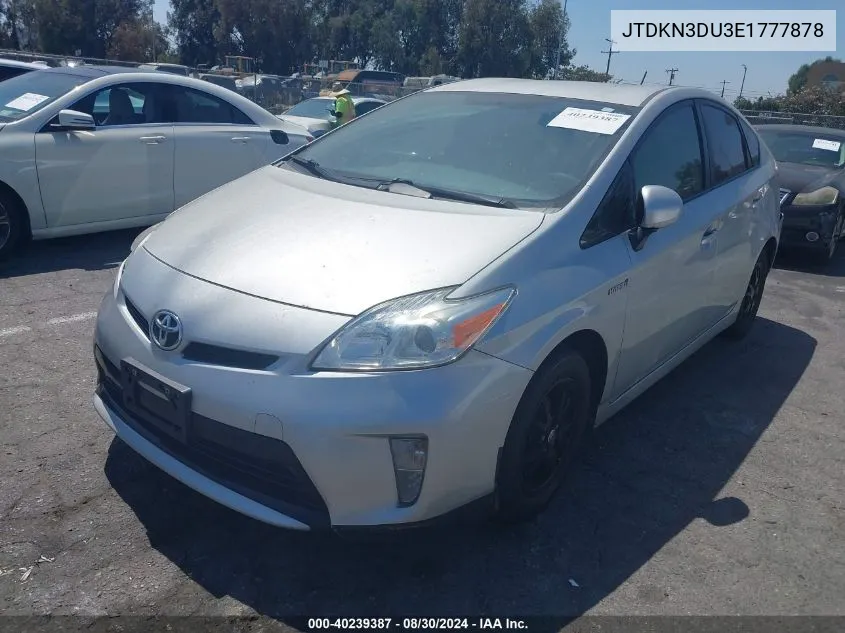 JTDKN3DU3E1777878 2014 Toyota Prius Two